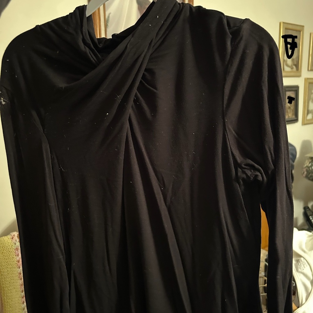L Black Tribal Top